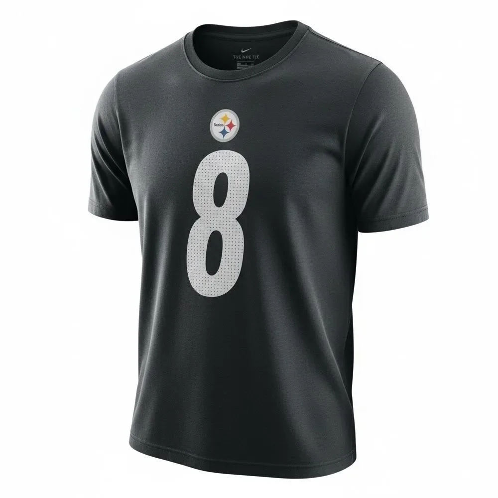NWT NIKE Unisex Pittsburgh Steelers Kenny Pickett Black Tee Shirt - Size XXL